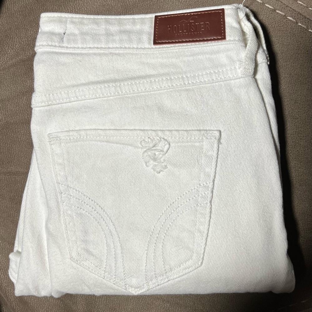 Hollister/High Rise Super Skinny Crop Jeans/White 5R 27x26/Vintage Stretch